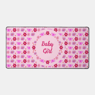 Bébé rose Papillons et fleurs personnalisés