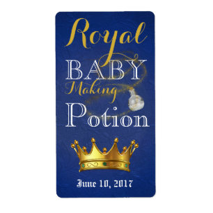 Bébé royal étiquettes faisant de breuvage magiq