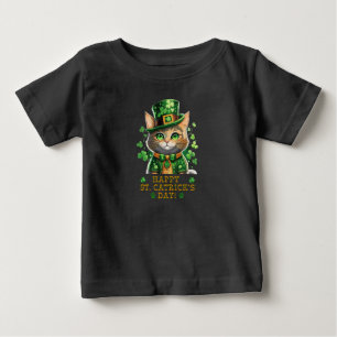Bébé Saint Catrick St Patricks Cat T-shirt drôle pour e