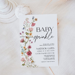 Bébé saupoudrer Invitation Floral