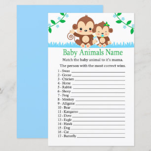 Bébé singe Bébé Animaux Nom Jeu