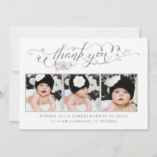 Bébé Sip & Voir Merci Faire-part de naissance