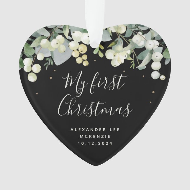 Bébé Snowberry Premier Noël Photo Cœur (devant)