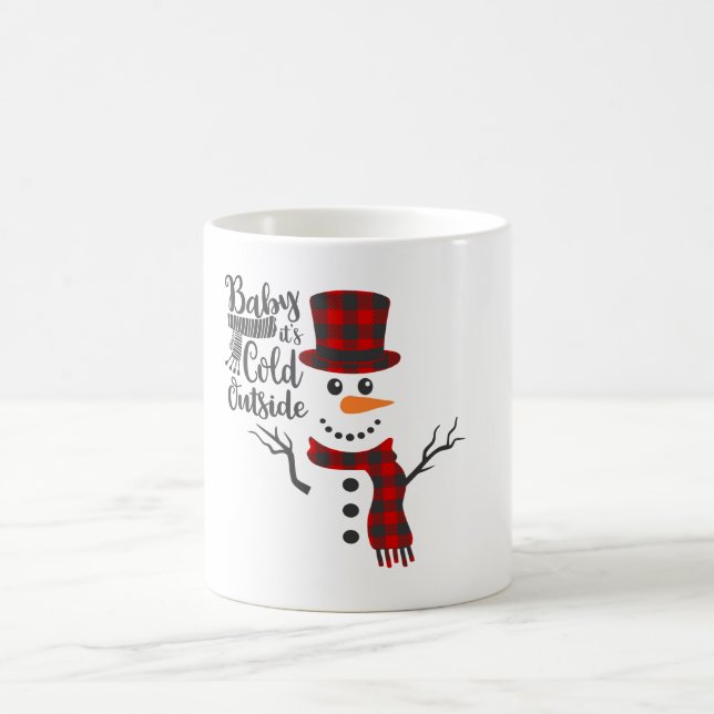 Bébé son froid dehors Snowman Mug (Centre)