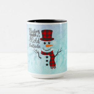 Bébé son froid dehors Snowman Mug