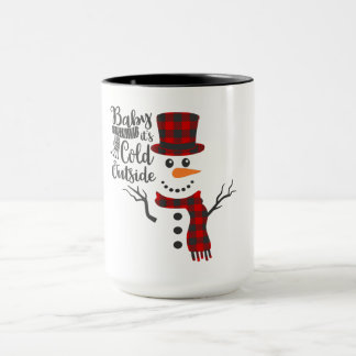 Bébé son froid dehors Snowman Mug