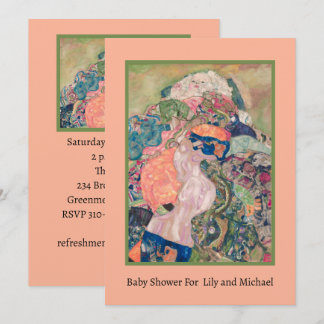 Bébé sous des couettes colorées / Invitation à une