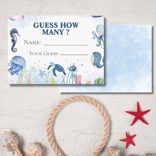 bébé sous la mer Devinez combien de carte de jeu