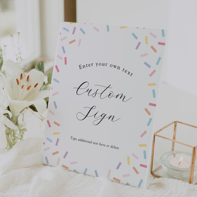 Bébé Sprinkel Panneau texte personnalisé (Créateur téléchargé)