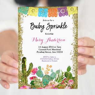 Bébé Sprinkle Invitation Cactus Fiesta
