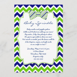 Bébé Sprinkle Marine Green Bow cravate invitation