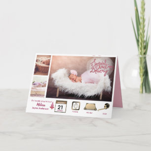 BÉBÉ STATE Icônes + PHOTOS Faire-part Fille Xmas