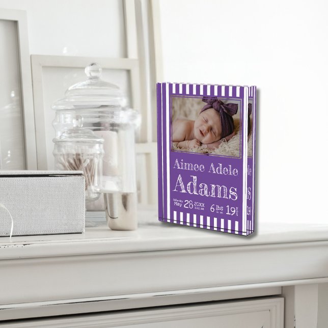 Bébé Statistiques de naissance Bloc photo | Bandes (Créateur téléchargé)