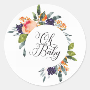 Bébé Stickers Baby shower Floral
