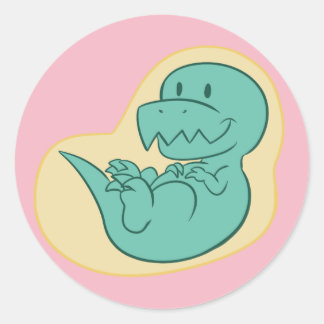Bébé Stickers T-Rex (Rose)