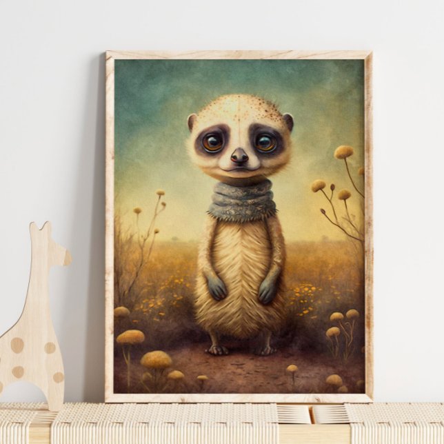Bébé suricate africain mignon | Impression murale  (Créateur téléchargé)