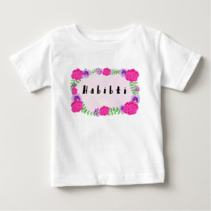 Bébé T-shirt arabe de Habibti Habibi pour des enfants