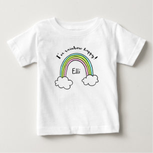 Bébé T-shirt arc-en-ciel personnalisé pour enfants