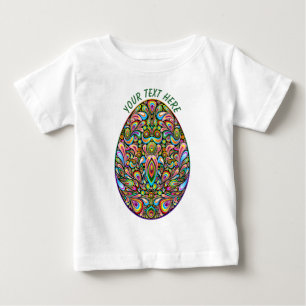 Bébé T-Shirt Bio pour Enfants Motif Psychédélique Œuf d