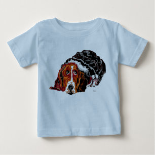 Bébé T-Shirt : Chien à poils pour bébés