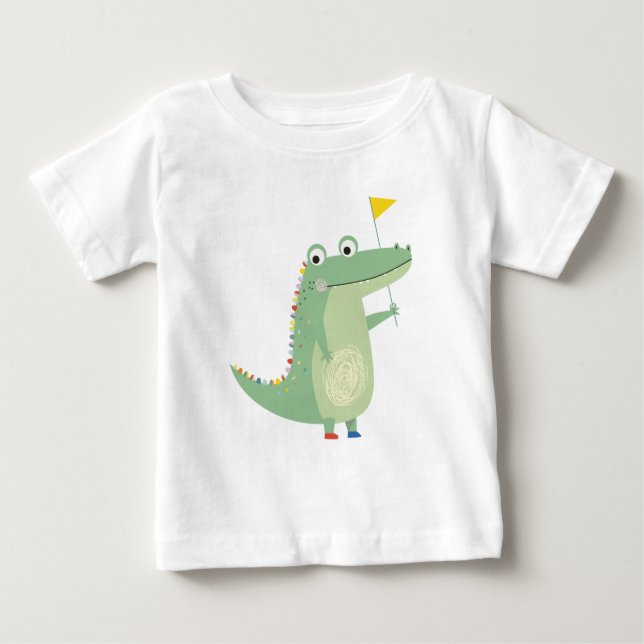 Bébé T-shirt crocodile pour enfants (Devant)