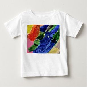 Bébé T-Shirt d'Art Abstrait pour Enfants avec Effet d'É