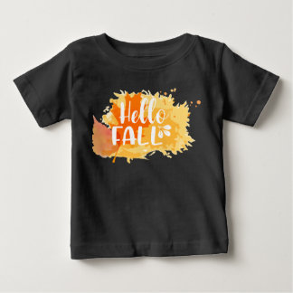 Bébé T-shirt d'automne bonjour, chemise d'automne pour 