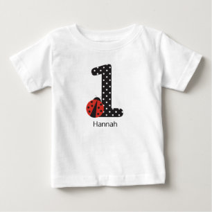 Bébé T-shirt de coccinelle pour le premier anniversaire