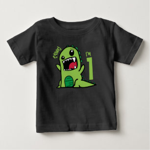 Bébé T-shirt de dinosaure pour 1er anniversaire - Rawr