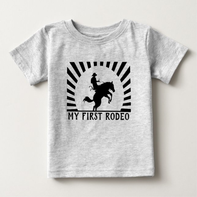 Bébé T-Shirt de fête pour le premier rodéo (Devant)