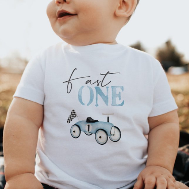 Bébé T-shirt de fête pour le thème voiture de course bl (Créateur téléchargé)