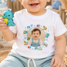 T-Shirt de naissance personnalisé avec photo pour