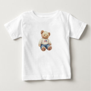 Bébé T-shirt de naissance pour jumeaux garçon ours en p