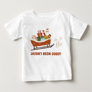 Bébé T-shirt de Noël Père Noël Sleigh pour enfant