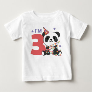 Bébé T-shirt de panda pour le troisième anniversaire po