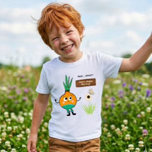 Bébé T-shirt drôle pour enfants aux oignons – « Ne me f