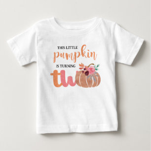 Bébé T-Shirt Fleur Bohème Petite Citrouille pour 2e Ann