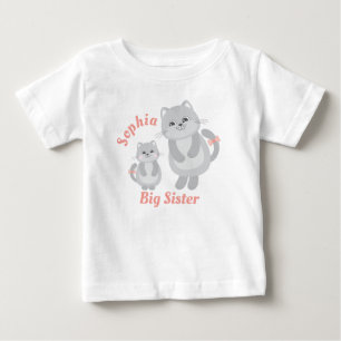 Bébé T-shirt grande soeur avec de mignons chatons pour