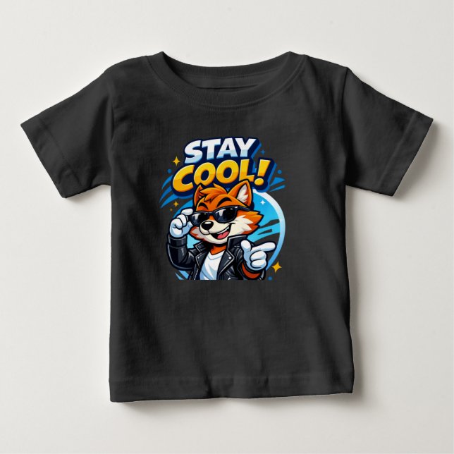 Bébé T-shirt graphique renard pour enfants – Impression (Devant)