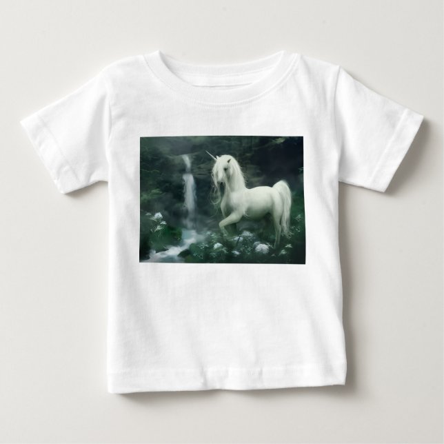 Bébé t-shirt licorne pour fille (Devant)