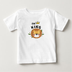 Bébé T-shirt Lion "Nap King" pour enfants