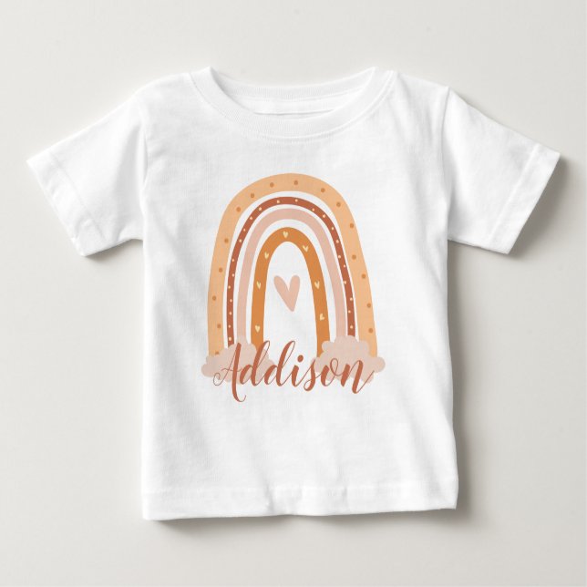 Bébé T-Shirt Neutre Boho Arc-en-ciel pour enfants Toddl (Devant)