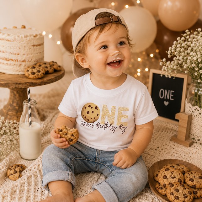 Bébé T-shirt « One Sweet » pour garçon pour le premier  (One Sweet Birthday Boy Tee)