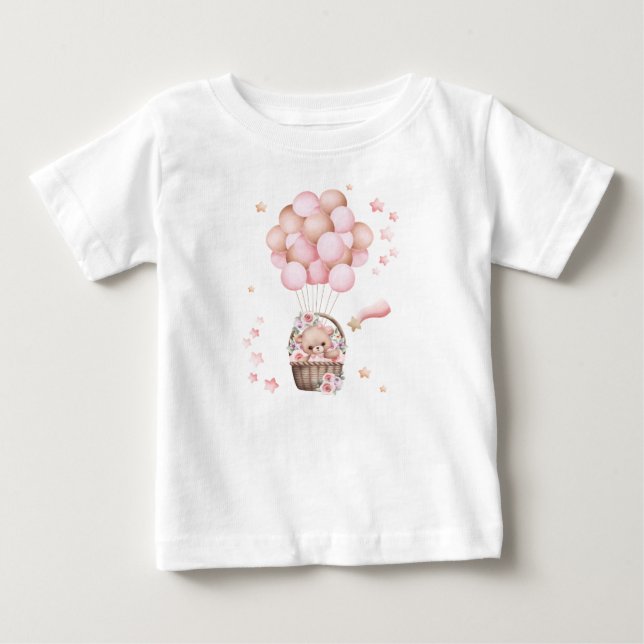 Bébé T-shirt ours en peluche mignon pour filles  (Devant)