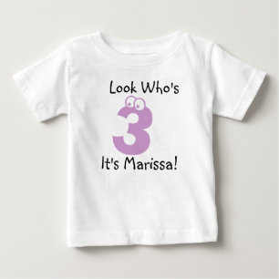 Bébé T-shirt personnalisable pour 3ème anniversaire