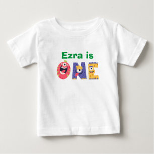 Bébé T-shirt personnalisé 1er anniversaire pour garçon
