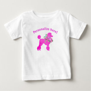 Bébé T-Shirt personnalisé pour fille anniversaire Poodl