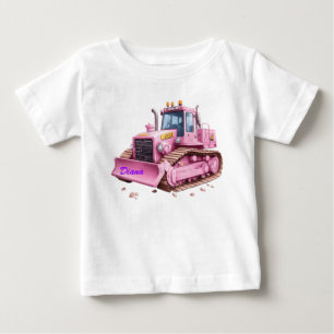 Bébé T-shirt personnalisé pour tout-petit avec bulldoze