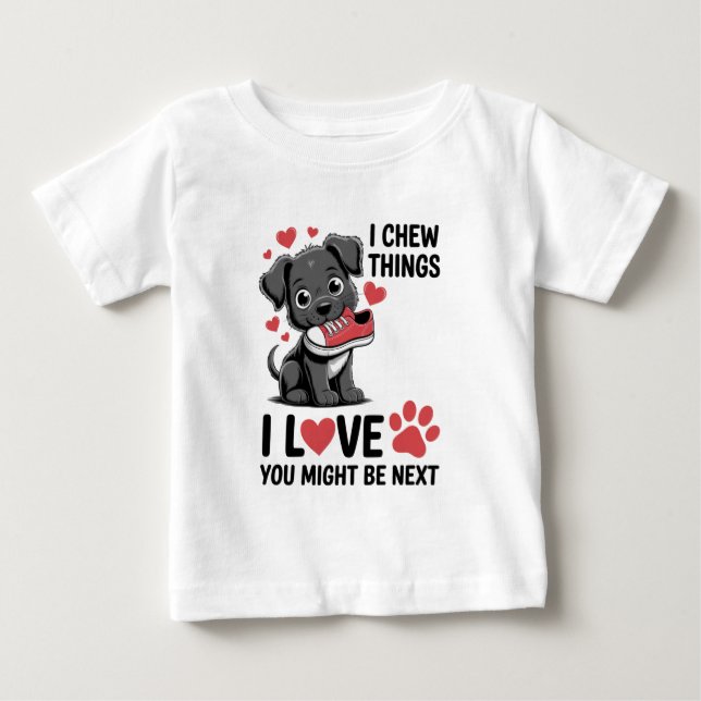 Bébé T-shirt pour amateur de chiens mignons (Devant)