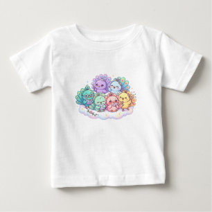 Bébé T-shirt pour enfants à motif de famille de paon mi